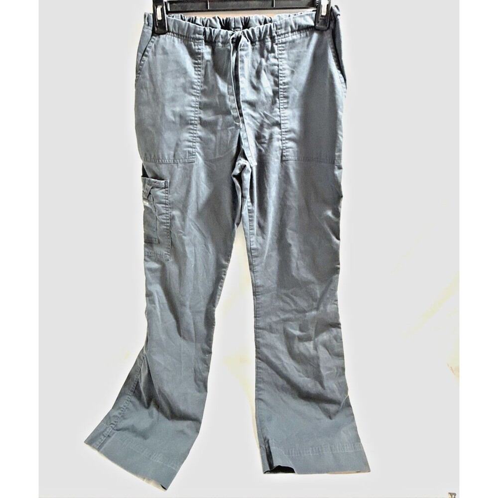 Cherokee Workwear Scrub Pants Grey Women's Tall 30" Inseam 28" Waist Drawstring